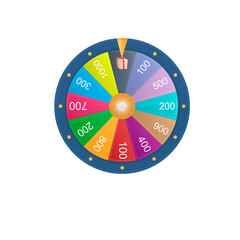 Game roulette. Rotating wheel, vector illustration