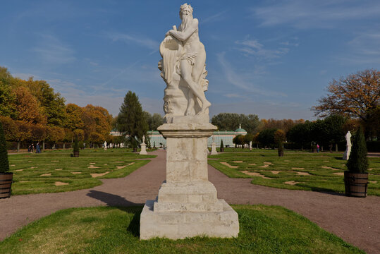 River God. Sculpture "Scamander River". Italy, XVIII century. The allegorical image of the river on which stood the ancient Troy. The river God was considered the breadwinner of the country through wh