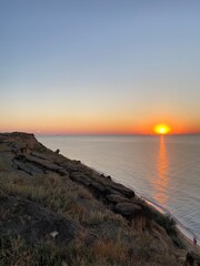 sunset over the sea