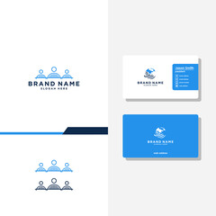 Bridge family logo design vector template