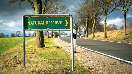 Street Sign to NATURAL RESERVE