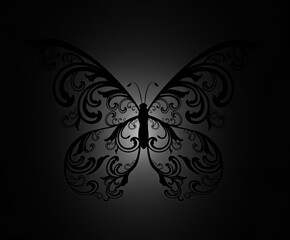 butterfly on a dark