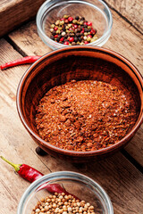 Dry adjika condiment