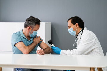 Fototapeta premium Doctor Skin Acne Dermatology Disease Test