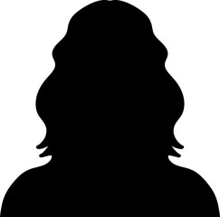 Hand drawn, modern, woman avatar profile icon (or portrait icon). User flat avatar icon, sign, profile female symbol