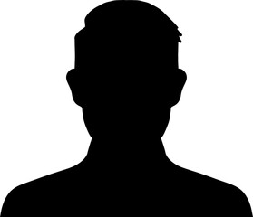 Hand drawn, modern, man avatar profile icon (or portrait icon). User flat avatar icon, sign, profile male symbol