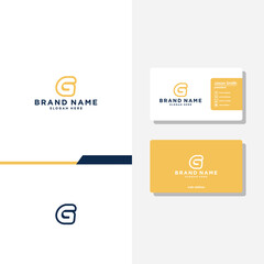 Letter G technology concept logo designs business card