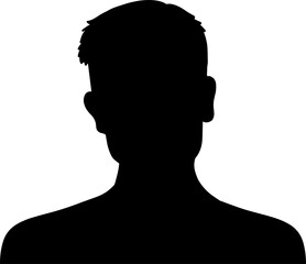 Hand drawn, modern, man avatar profile icon (or portrait icon). User flat avatar icon, sign, profile male symbol