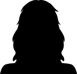 Hand drawn, modern, woman avatar profile icon (or portrait icon). User flat avatar icon, sign, profile female symbol
