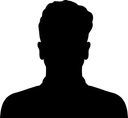 Hand drawn, modern, man avatar profile icon (or portrait icon). User flat avatar icon, sign, profile male symbol