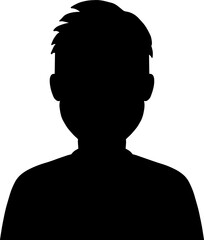 Hand drawn, modern, man avatar profile icon (or portrait icon). User flat avatar icon, sign, profile male symbol