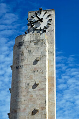 Modern clock tower in Figueras da Foz