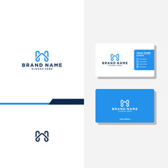 Letter W technology concept logo designs business card