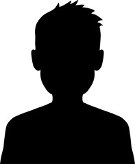 Hand drawn, modern, man avatar profile icon (or portrait icon). User flat avatar icon, sign, profile male symbol