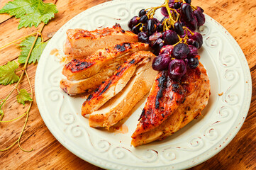 Sliced grilled chicken breast