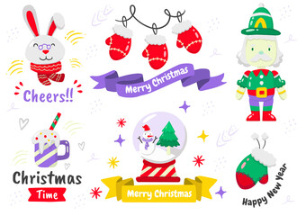 christmas label Vector Logo for banner