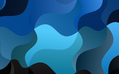 Dark BLUE vector background with bent lines.