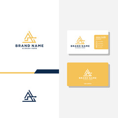 Triangle wealth concept logo designs business card