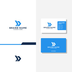 Letter P arrow concept logo designs business card