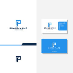 Obraz premium Letter D P B concept logo designs business card