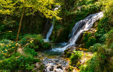 Gostilje waterfall at Zlatibor mountain in Serbia