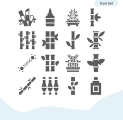 Fototapeta premium Simple set of sticks related filled icons.