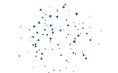 Light BLUE vector template with crystals, triangles.