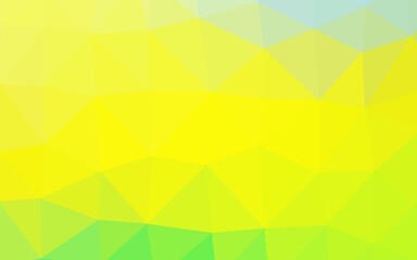 Fototapeta premium Light Green, Yellow vector shining triangular pattern.