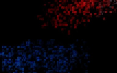Dark Blue, Red vector backdrop with rectangles, squares.