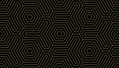 Background pattern seamless geometric line abstract gold luxury color vector. Christmas background. - 387740932