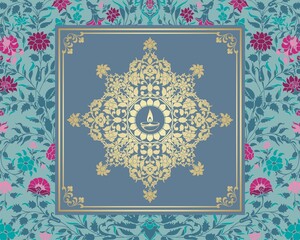 Oil lamp, Diwali greetings , royal Rajasthan, India	