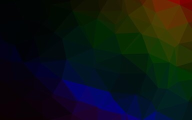 Dark Multicolor, Rainbow vector abstract mosaic background.