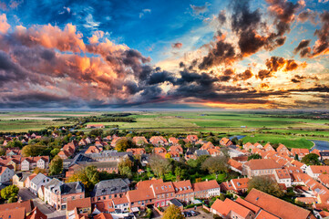 View over Ribe city