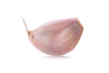 Garlic on white background