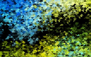 Obraz na płótnie Canvas Dark Blue, Yellow vector background with triangles.