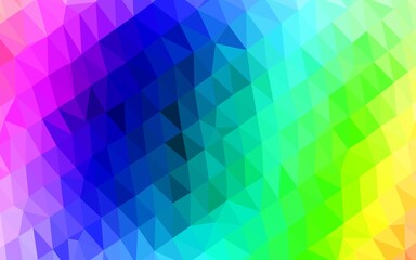 Obraz premium Light Multicolor, Rainbow vector blurry triangle pattern.