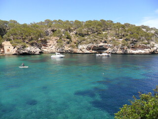 The beautiful nature and coastal landscapes of the Balearic Island of Mallorca in the Spanish Mediterranean Ocean