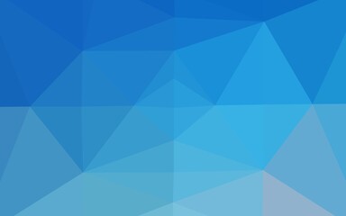 Light BLUE vector shining triangular template.