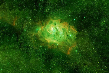 Beautiful green galaxy Elements of this image furnished by NASA