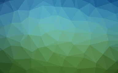 Obraz premium Dark Blue, Green vector blurry triangle template.