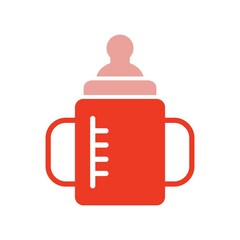 Feeding Bottle Icon Color Design Vector Template Illustration
