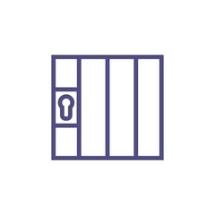Jail Icon Color Design Vector Template Illustration