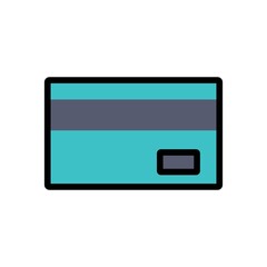 Credit Card Icon Color Design Vector Template Illustration