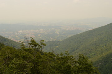 Fototapeta premium Hiking in the Bergamo mountain region of Lombardy in Northern Italy