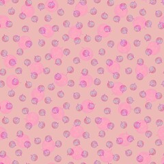 Various apples and berries. Seamless pattern. Fruit illustration for textile, fabric, clothing, paper, packaging.