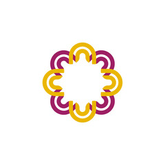 flower logo - beauty spa flower symbol wellness health meditation beauty luxury natural fitness yoga lifestyle treatment petals salon organic calming cosmetics
