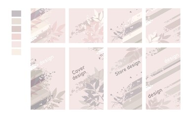 set of abstract design covers