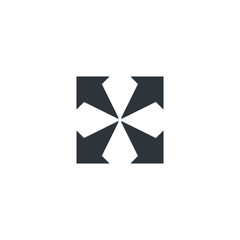 Arrow logo symbol - right left up down vector direction pointer line next curve button shape orientation download upload indicator reload refresh way forward