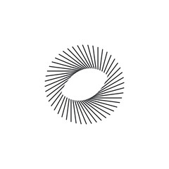 Wellness Circle Logo Ring - geometric abstract line art wellness beauty spa health care yoga meditation relaxation relax