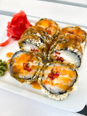 sushi with salmon